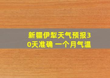 新疆伊犁天气预报30天准确 一个月气温